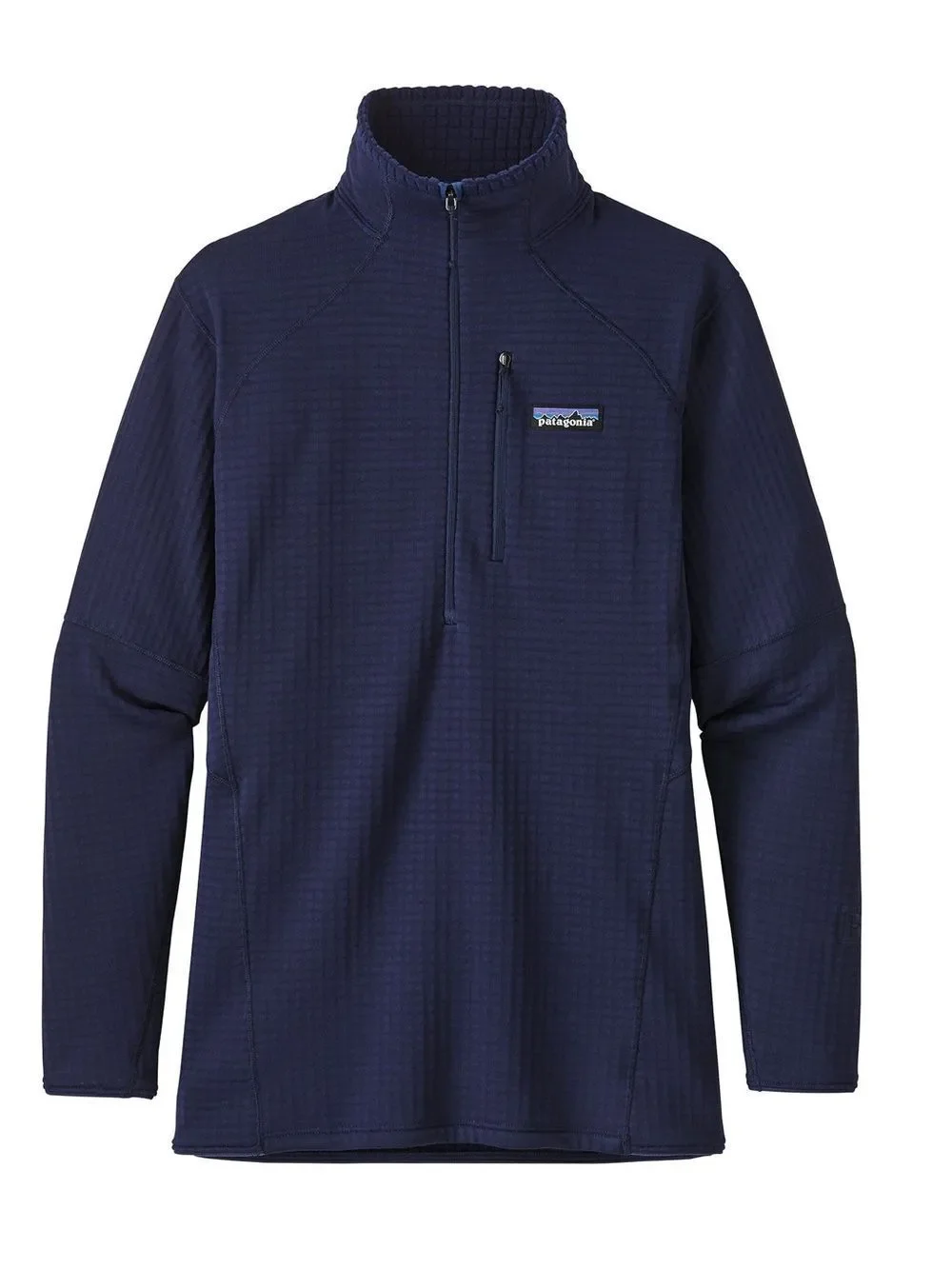 Patagonia Women’s R1 Pullover Navy Blue Textured 1/2 Zip Sweatshirt Size Small